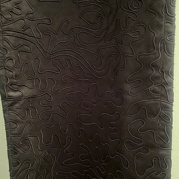 Talbots Collection Women's Black Swirl Textured Wide Leg Dress Pants Size 10 - Picture 2 of 8